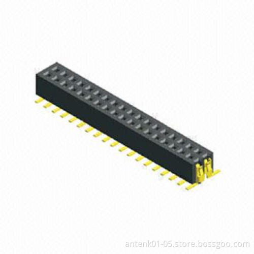 1.27mm Female Header, Dual Row SMT Version, with 2.1/3.4/4.3mm Height